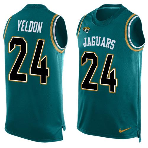 Jerseys Factory Cheap Nike Jaguars #24 T.J. Yeldon Teal Green Te