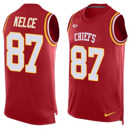 Jerseys Factory Cheap Nike Chiefs #87 Travis Kelce Red Team Colo