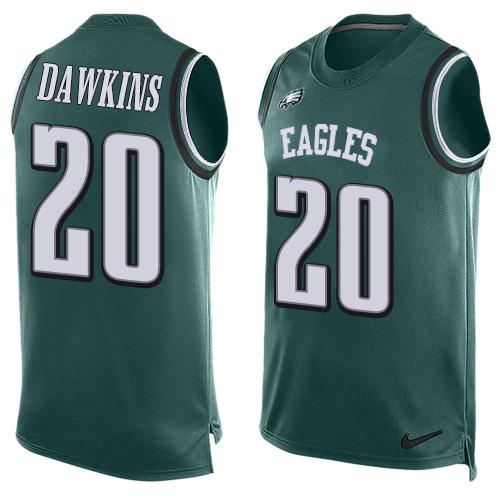 Jerseys Factory Cheap Nike Eagles #20 Brian Dawkins Midnight Gre