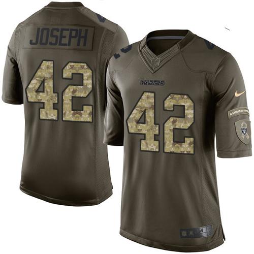 Jerseys Factory Cheap Nike Raiders #42 Karl Joseph Green Men's S
