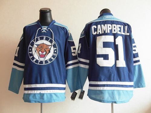 Jerseys Factory Cheap Panthers #51 Brian Campbell Blue Third Emb