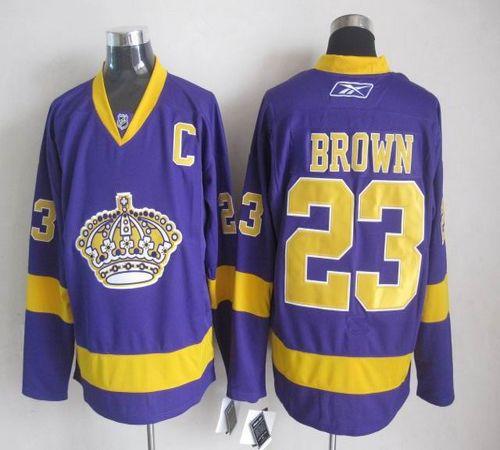 Jerseys Factory Cheap Kings #23 Dustin Brown Purple Embroidered