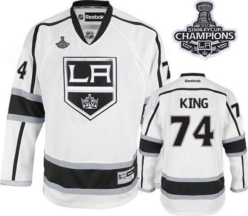 Jerseys Factory Cheap Kings #74 Dwight King White Road 2012 Stan