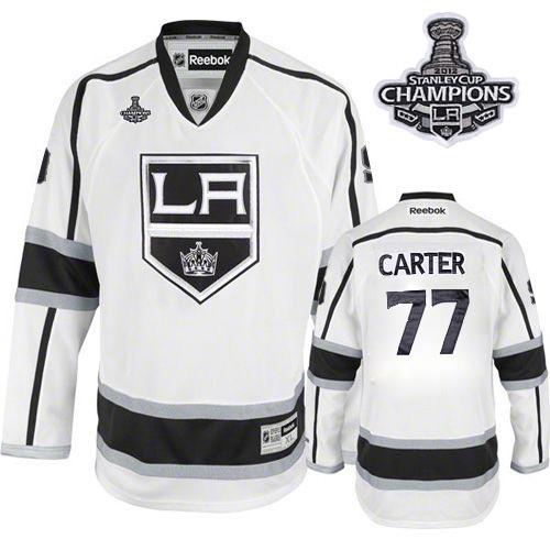 Jerseys Factory Cheap Kings #77 Jeff Carter White Road 2012 Stan