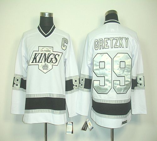 Jerseys Factory Cheap Kings #99 Wayne Gretzky White CCM Throwbac