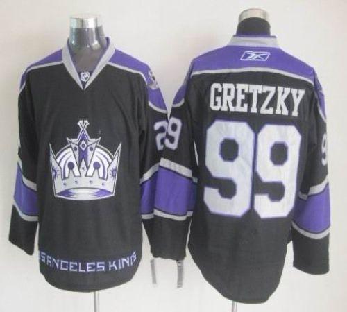 Jerseys Factory Cheap Kings #99 Wayne Gretzky Black Third Embroi