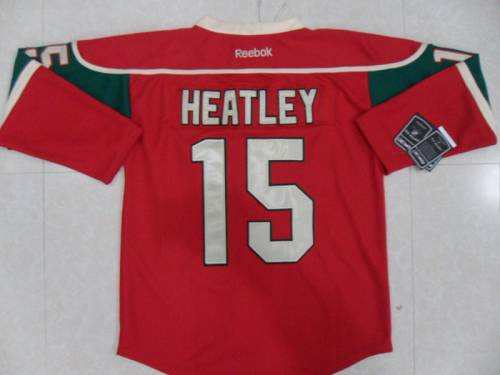 Jerseys Factory Cheap Wild #15 Dany Heatley Red Embroidered NHL