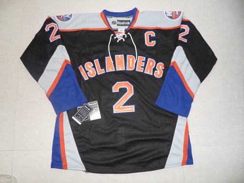 Jerseys Factory Cheap Islanders #2 Mark Streit Black Third Embro