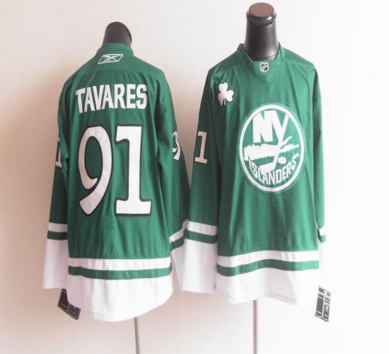 Jerseys Factory Cheap Islanders St Patty's Day #91 John Tavares