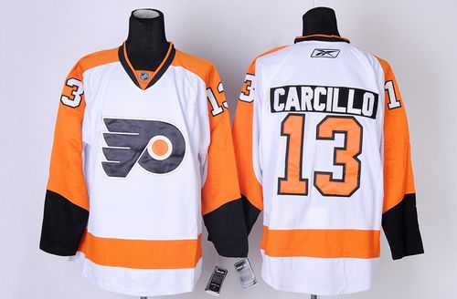 Jerseys Factory Cheap Flyers #13 Daniel Carcillo White Road Embr
