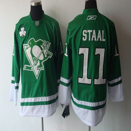 Jerseys Factory Cheap Penguins #11 Jordan Staal Green St. Patty'