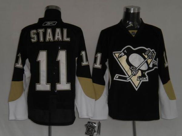 Jerseys Factory Cheap Penguins #11 Jordan Staal Embroidered Blac