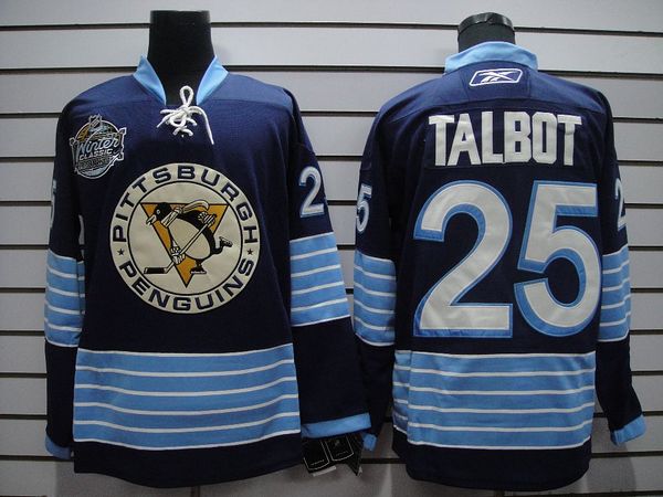 Jerseys Factory Cheap Penguins #25 Maxime Talbot Embroidered Dar