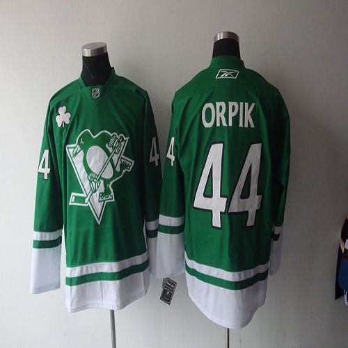 Jerseys Factory Cheap Penguins #44 Brooks Orpik Embroidered Gree