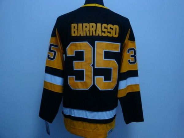 Jerseys Factory Cheap Penguins #35 Tom Barrasso Embroidered Mitc