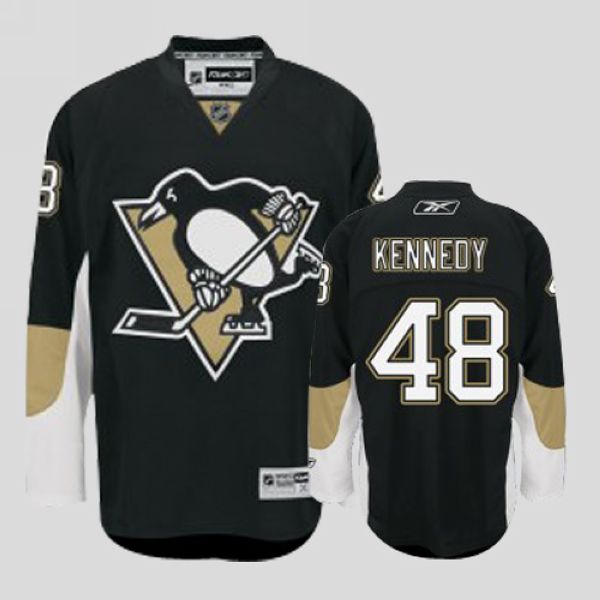 Jerseys Factory Cheap Penguins #48 Tyler Kennedy Embroidered Bla