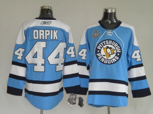 Jerseys Factory Cheap Penguins #44 Brooks Orpik Embroidered Blue