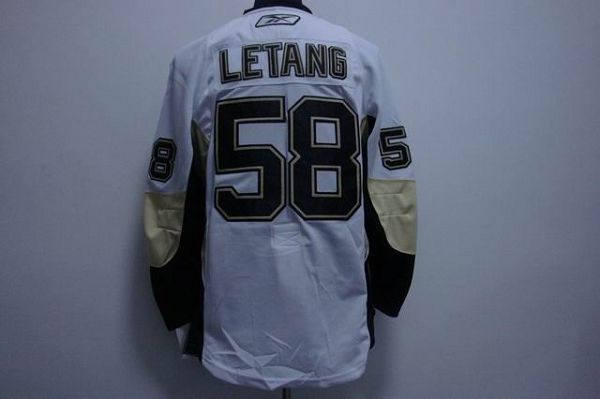 Jerseys Factory Cheap Penguins #58 Kris Letang Embroidered White