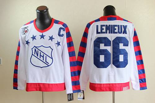 Jerseys Factory Cheap Penguins #66 Mario Lemieux White All Star