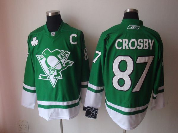 Jerseys Factory Cheap Penguins #87 Sidney Crosby Embroidered Gre