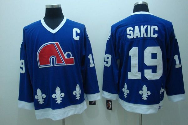 Jerseys Factory Cheap Nordiques #19 Joe Sakic Embroidered CCM Th