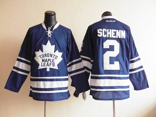 Jerseys Factory Cheap Maple Leafs #2 Luke Schenn Blue Third Embr
