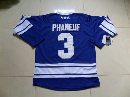 Jerseys Factory Cheap Maple Leafs #3 Dion Phaneuf Blue Third Emb