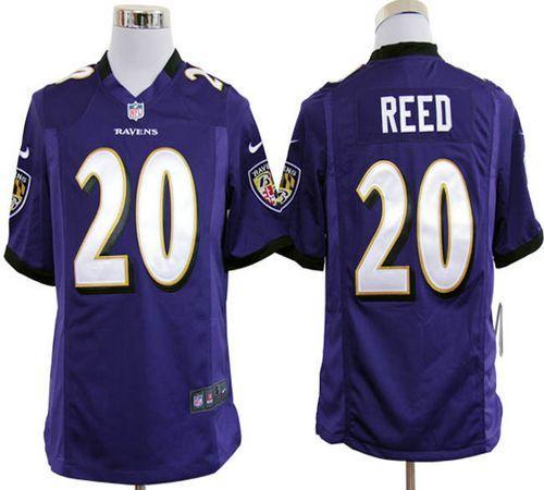 Jerseys Factory Cheap Nike Ravens #20 Ed Reed Purple Team Color