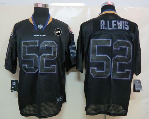 Jerseys Factory Cheap Nike Ravens #52 Ray Lewis Lights Out Black