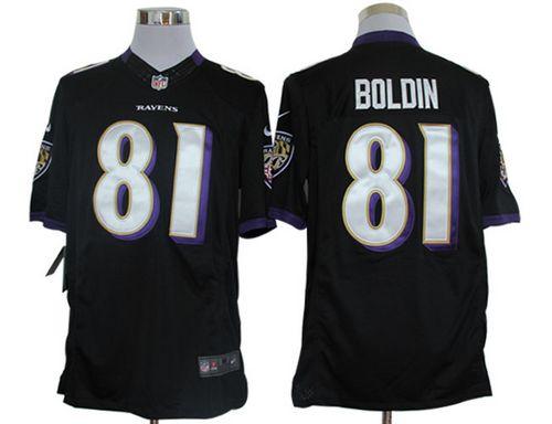 Jerseys Factory Cheap Nike Ravens #81 Anquan Boldin Black Altern