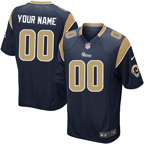 Jerseys Factory Cheap Nike St. Louis Rams Customized Navy Blue E
