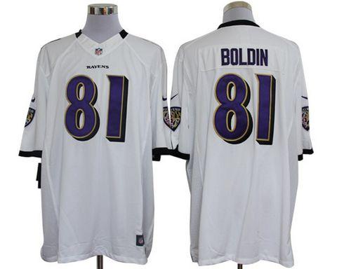 Jerseys Factory Cheap Nike Ravens #81 Anquan Boldin White Men's