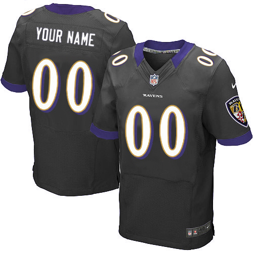 Jerseys Factory Cheap Nike Baltimore Ravens Customized Black Emb