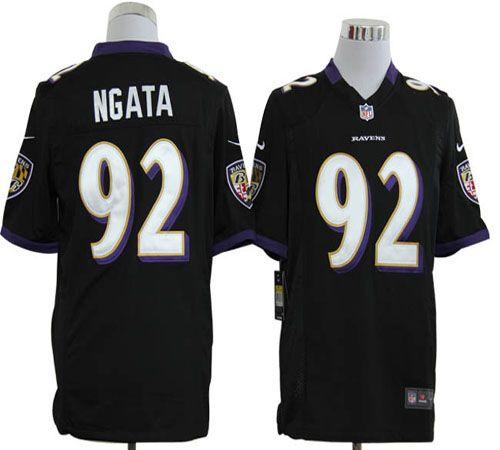 Jerseys Factory Cheap Nike Ravens #92 Haloti Ngata Black Alterna