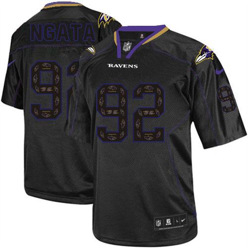 Jerseys Factory Cheap Nike Ravens #92 Haloti Ngata New Lights Ou