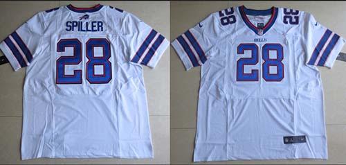 Jerseys Factory Cheap Nike Bills #28 C.J. Spiller White Men's Em