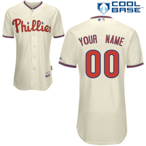 Jerseys Factory Cheap Phillies Personalized Authentic Cream Cool