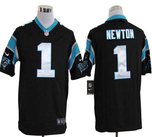 Jerseys Factory Cheap Nike Panthers #1 Cam Newton Black Team Col