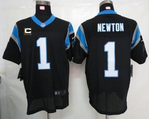 Jerseys Factory Cheap Nike Panthers #1 Cam Newton Black Team Col