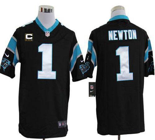 Jerseys Factory Cheap Nike Panthers #1 Cam Newton Black Team Col
