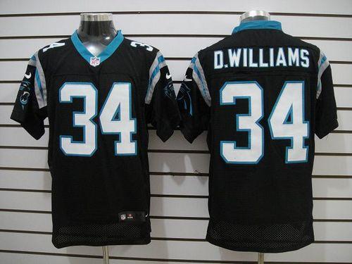 Jerseys Factory Cheap Nike Panthers #34 DeAngelo Williams Black