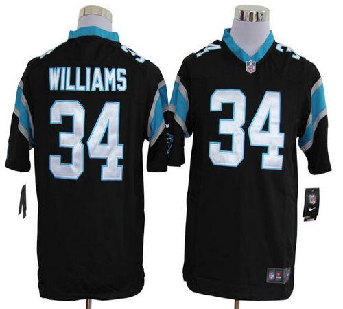 Jerseys Factory Cheap Nike Panthers #34 DeAngelo Williams Black