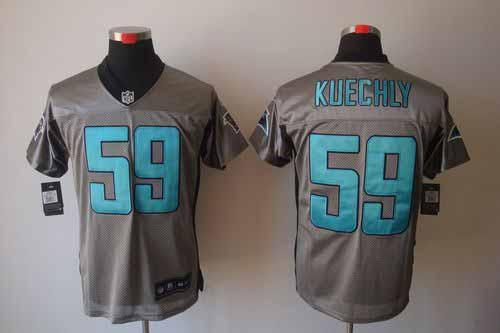 Jerseys Factory Cheap Nike Panthers #59 Luke Kuechly Grey Shadow