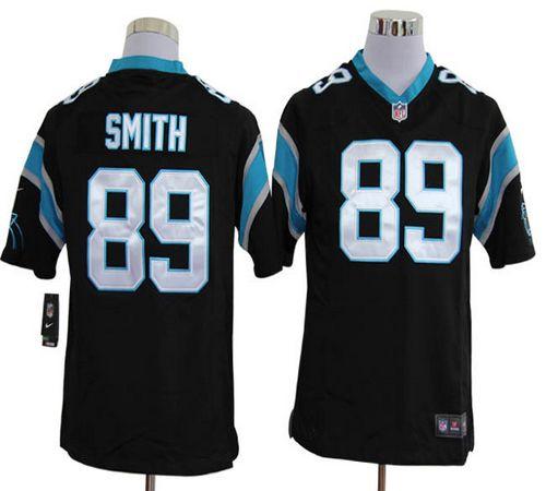Jerseys Factory Cheap Nike Panthers #89 Steve Smith Black Team C