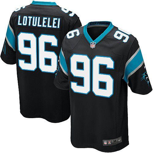 Jerseys Factory Cheap Nike Panthers #96 Star Lotulelei Black Tea