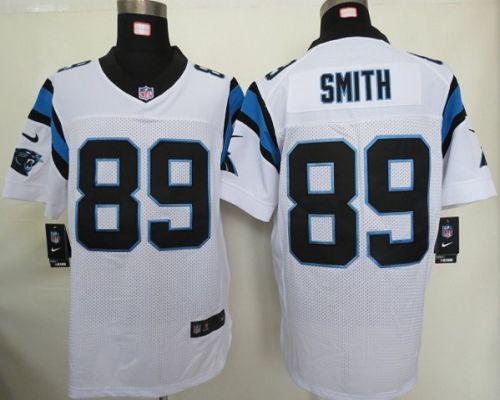 Jerseys Factory Cheap Nike Panthers #89 Steve Smith White Men's