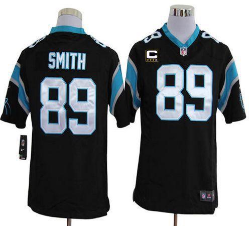 Jerseys Factory Cheap Nike Panthers #89 Steve Smith Black Team C