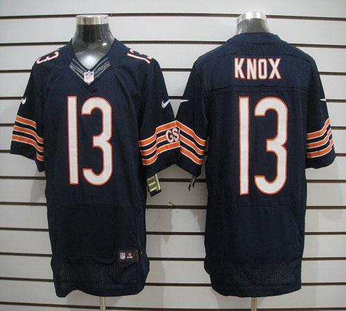 Jerseys Factory Cheap Nike Bears #13 Johnny Knox Navy Blue Team