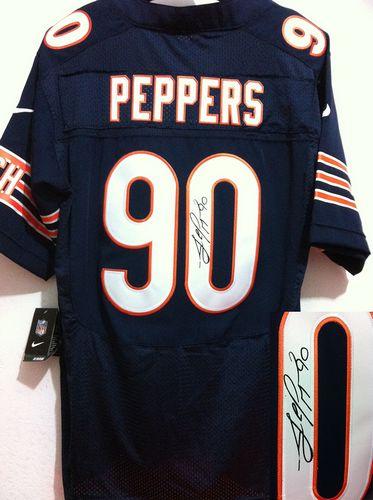 Jerseys Factory Cheap Nike Bears #90 Julius Peppers Navy Blue Te