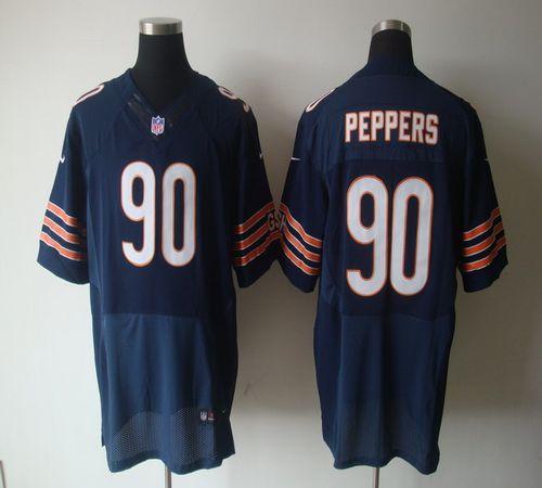 Jerseys Factory Cheap Nike Bears #90 Julius Peppers Navy Blue Te